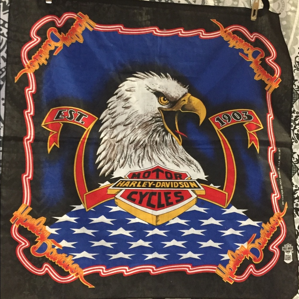 Vintage Harley Davidson square scarf hanky ✌⚡️